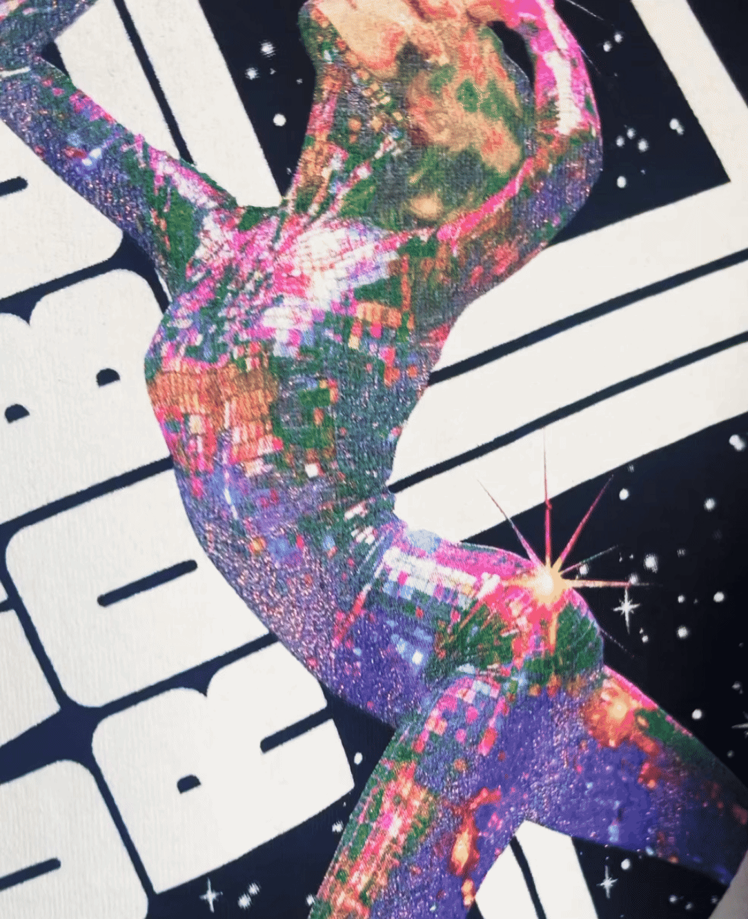 100 Watt Robot Premium Printed Space Disco T-Shirt